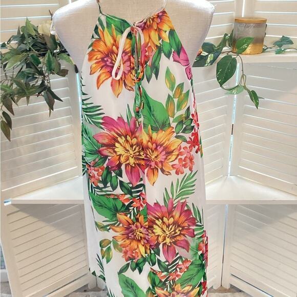 MAX STUDIO MULTI COLOR FLORAL NWOT SIZE LARGE - Picture 4 of 7